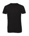 Heren T-shirt V Hals B&C Triblend TM057 Black